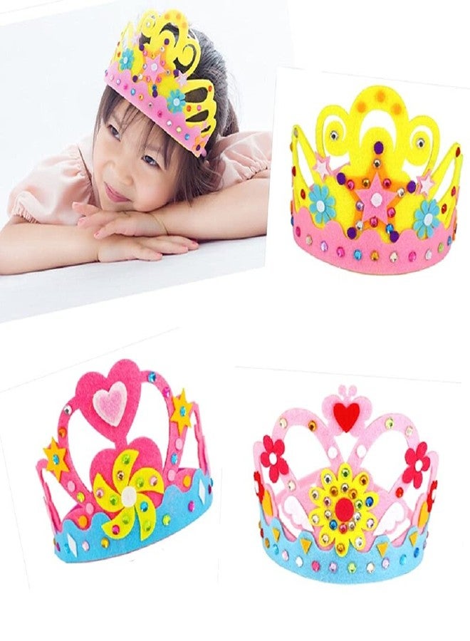 آرت بي مجموعة قبعات حفلات تيجان إبداعية من ArtBee، عبوة من 12 قبعة تيجان من قماش غير منسوج، زينة رأس أميرة - Image 1